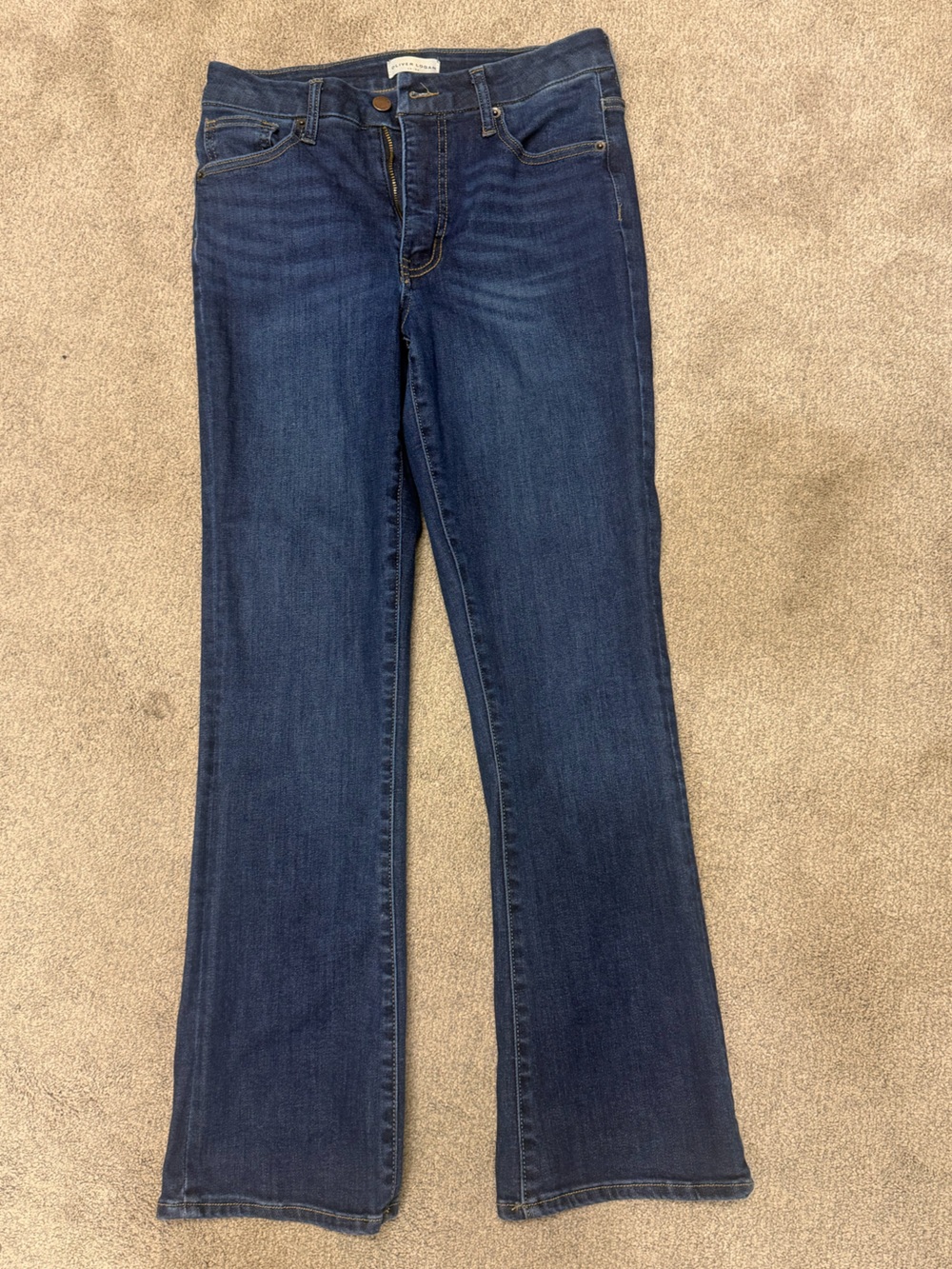 Classic Bootcut Mid-Rise Jeans — Dark Blue